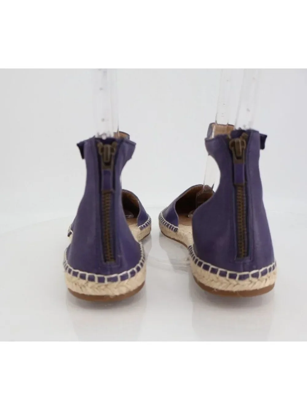 Eileen Fisher Women Lala Espadrille Flat Size 11 Blue Purple Leather Ankle Strap